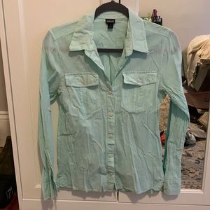 Classic mint green Patagonia button down size S.